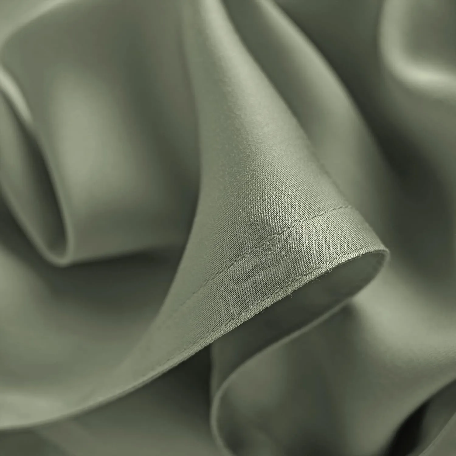 100% Organic Eucalyptus Bed Sheets King Size 4 Piece Set, Tencel Lyocell, Silky Soft & Smooth, Breathable, 16 Inch Deep Pockets, 1 Fitted, 1 Flat, 2 Pillowcases (King, Sage)