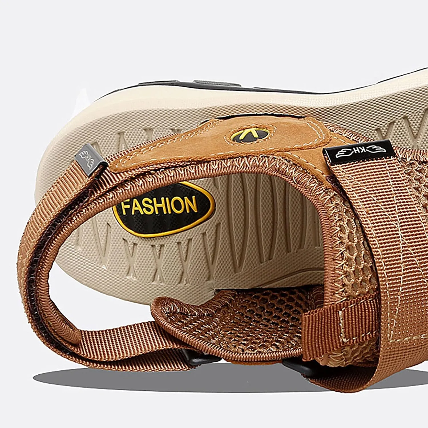 2023 New Andals Men's Breathable Sports Outdoor Beach Shoes Slip Hollow Cowhide Men's Shoes Sandals Wide Width Men