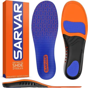 220  lbs Heavy Duty Support Plantar Fasciitis Insoles Arch Support Orthotic Inserts Insoles for Big & Tall Men Women, Work Boot Shoe Insole (Indigo, L)