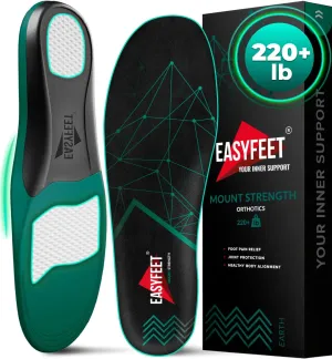 220  lbs Plantar Fasciitis High Arch Support Insoles Men Women - Flat Feet Orthotic Inserts Standing All Day - Work Boot Shoe Insoles - Shoe Sole Flat Foot Heavy Men