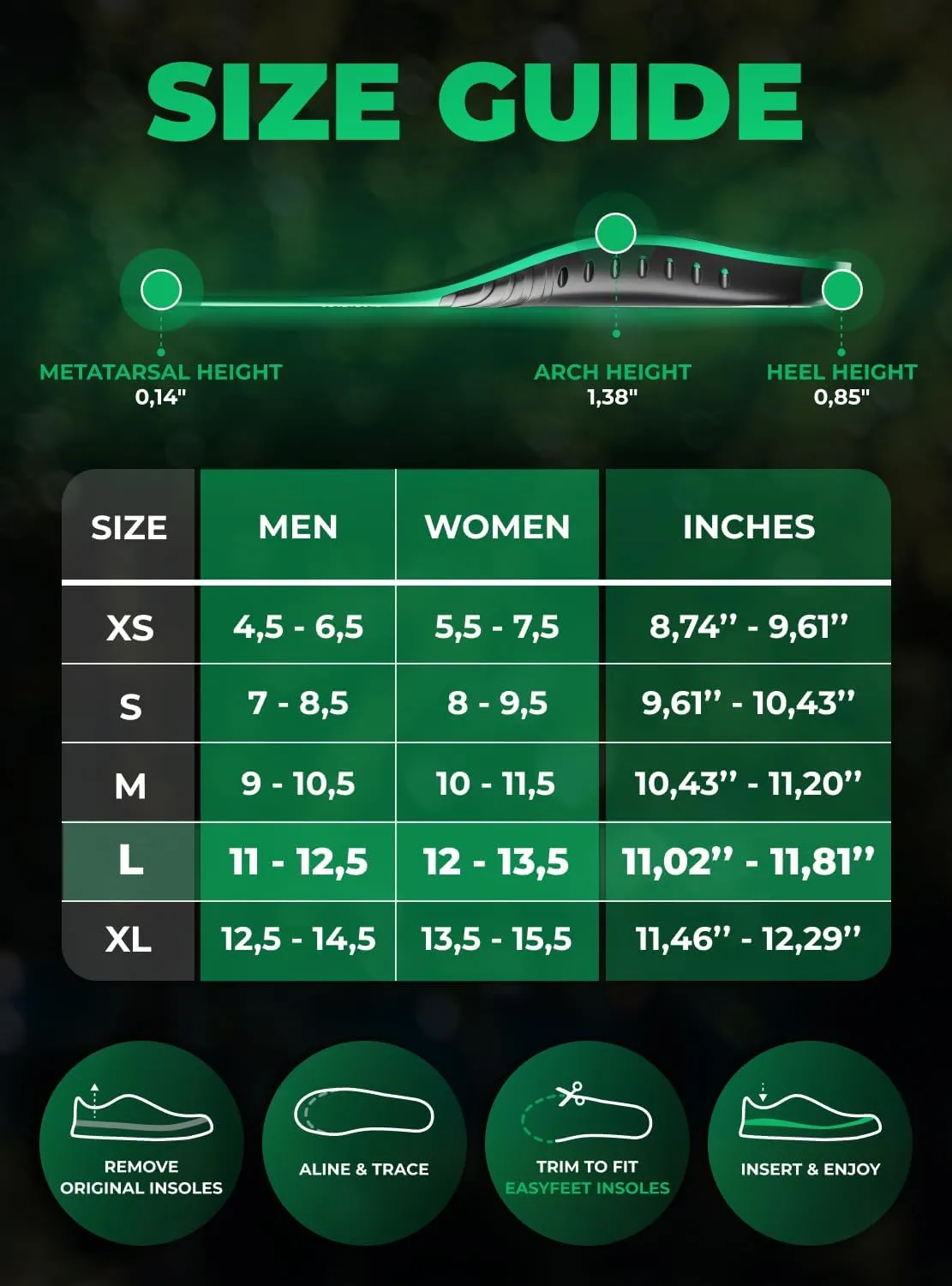 220  lbs Plantar Fasciitis High Arch Support Insoles Men Women - Flat Feet Orthotic Inserts Standing All Day - Work Boot Shoe Insoles - Shoe Sole Flat Foot Heavy Men