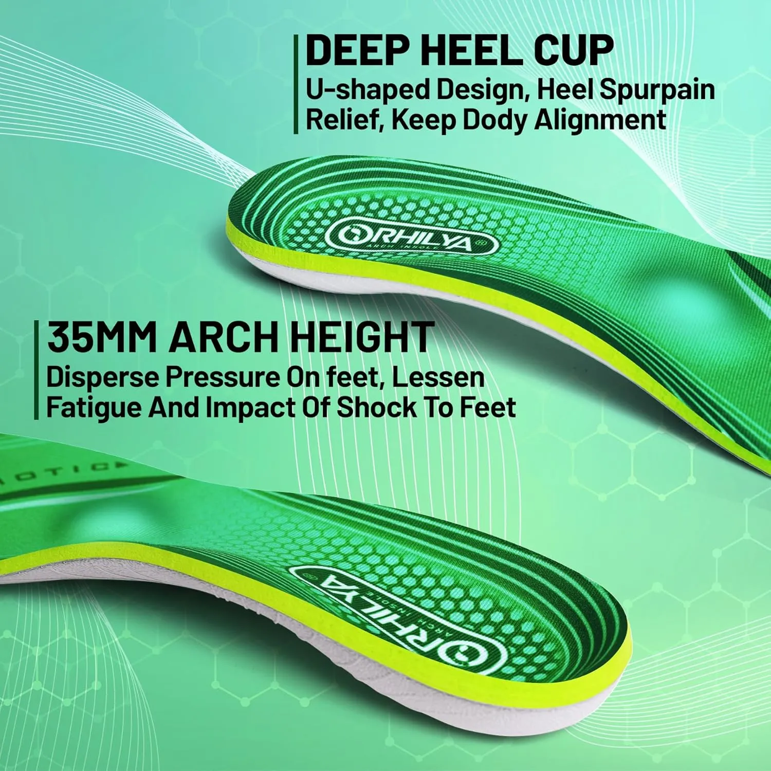 220lbs  High Arch Support Insert Plantar Fasciitis Relief Metatarsal Pain Orthotic Insole for Men & Women Standing All Day, Flat Feet Heel Comfort Work Boot Shoe Inserts,260MM Size 7