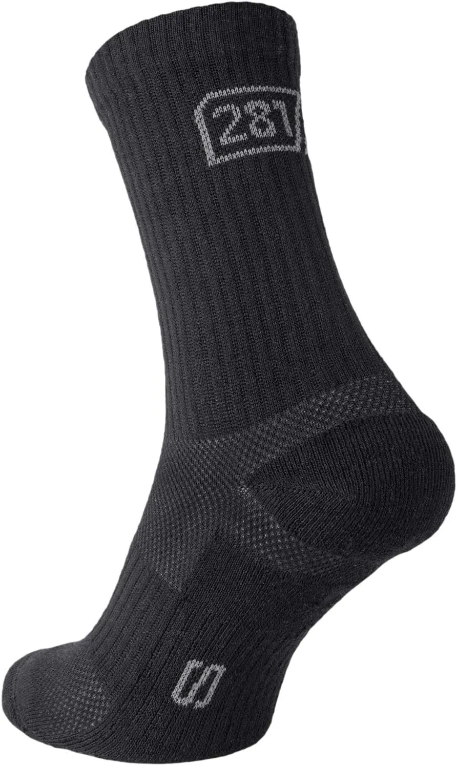281Z Military Cotton Micro Crew Boot Socks - Cushioned Sole - Moisture Wicking
