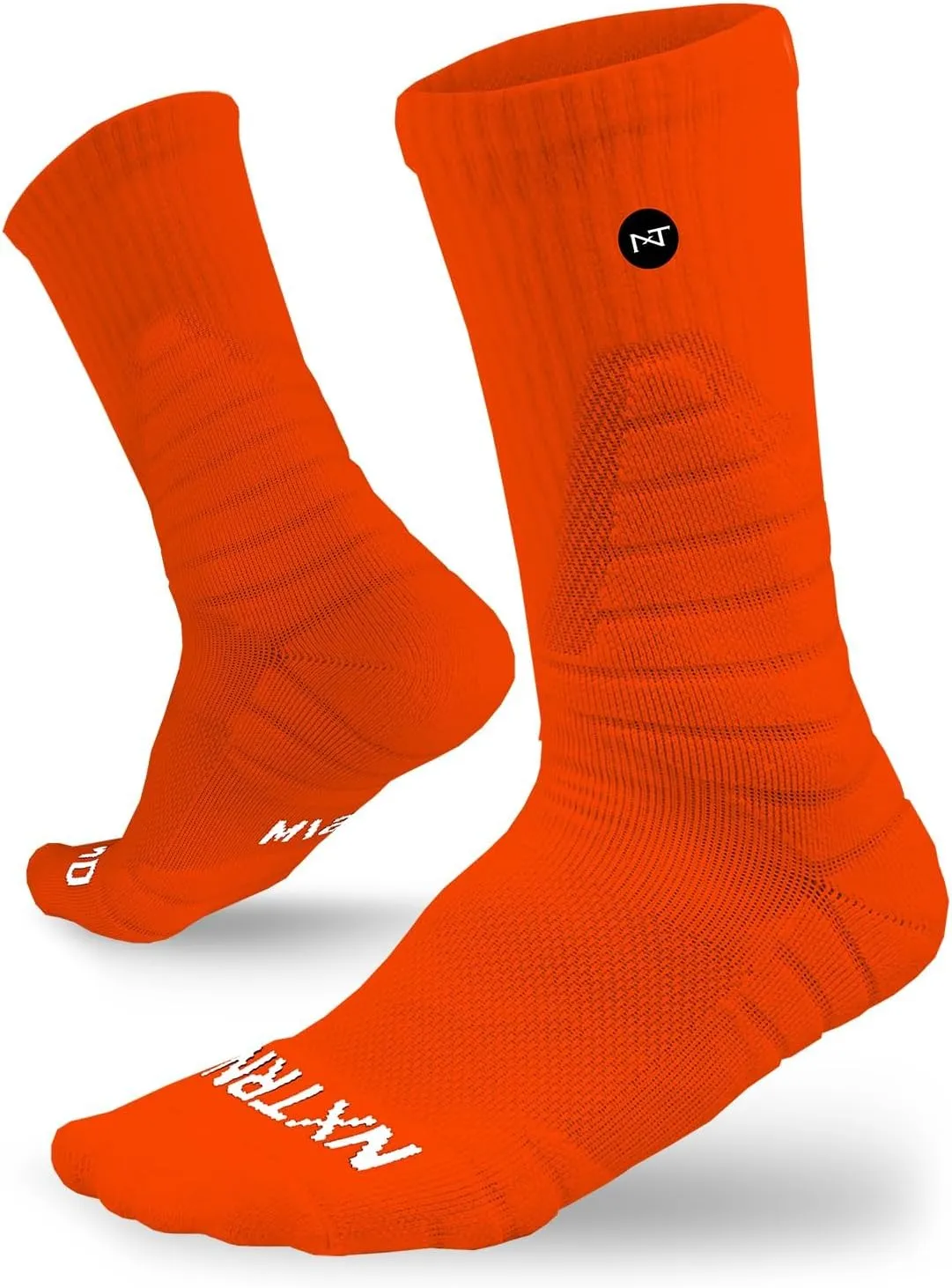 3 Pairs Nxtrnd Crew Socks for Men & Boys, Padded Basketball & Football Socks