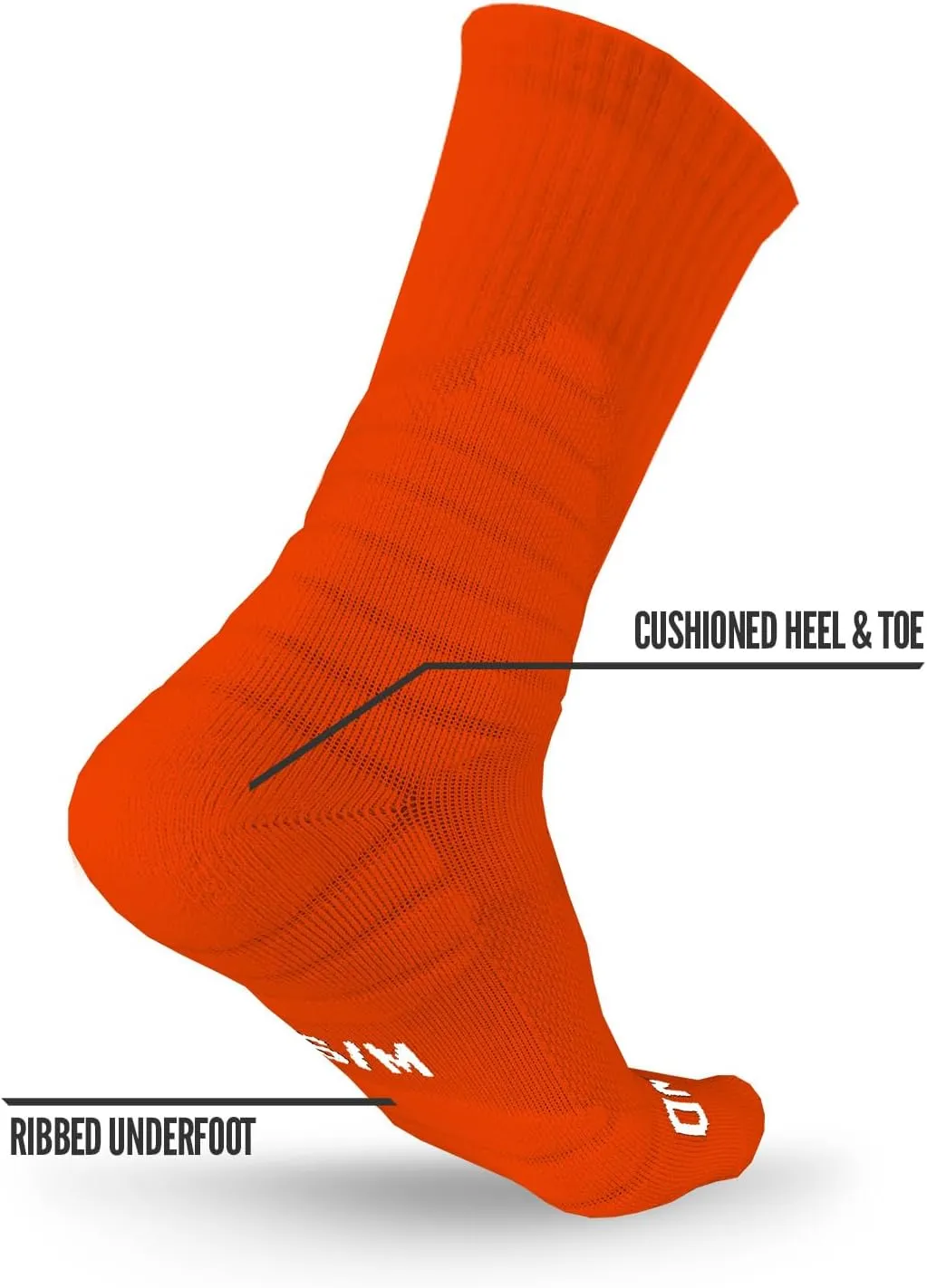 3 Pairs Nxtrnd Crew Socks for Men & Boys, Padded Basketball & Football Socks