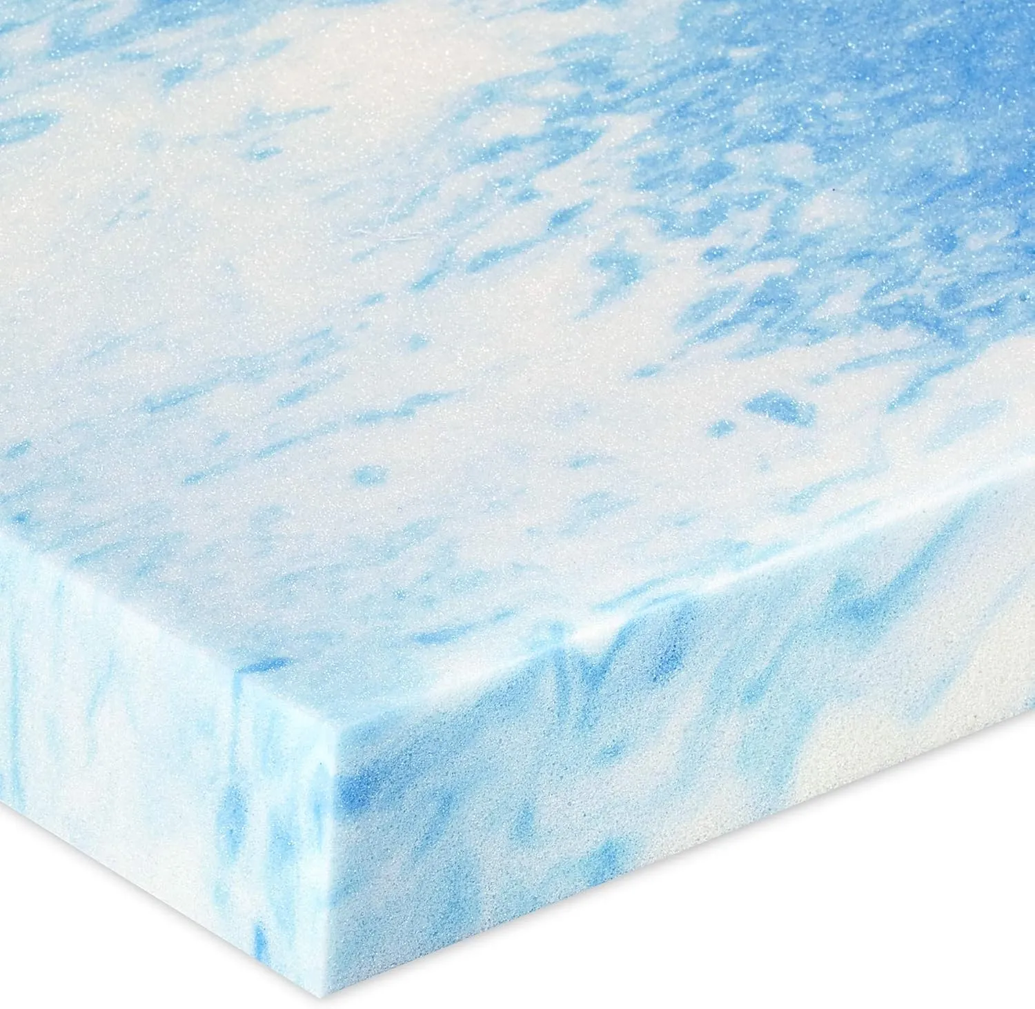 4" SealyChill™ Gel   Comfort Memory Foam Mattress Topper with Pillowtop Washable Allergen Resistant Cover, California King, White