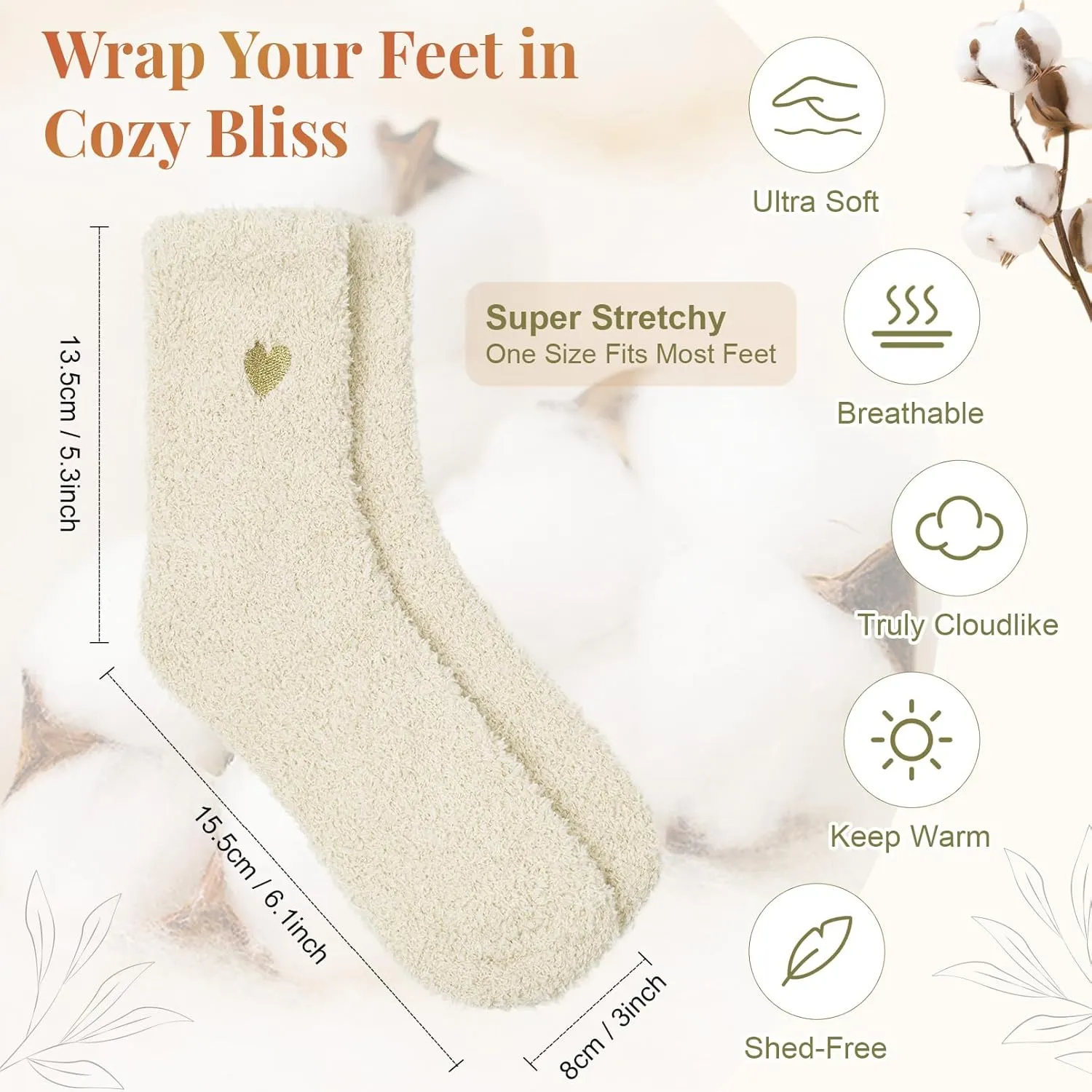 6 Pair Fuzzy Socks Bridesmaid Proposal Gifts Cozy Soft Fluffy Slipper Socks Wedding Party Favors for Women and Girls