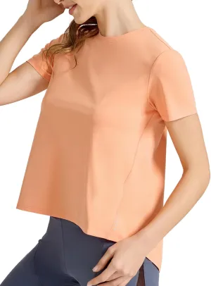AARYA Workout Tops for Women UPF50 Breathable Loose Fit Yoga T Shirts Short Sleeve Running Gym Athletic Tee Top