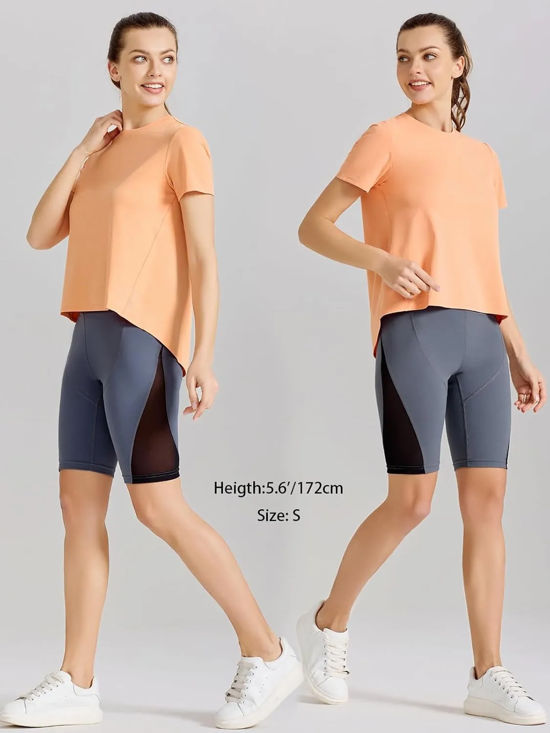 AARYA Workout Tops for Women UPF50 Breathable Loose Fit Yoga T Shirts Short Sleeve Running Gym Athletic Tee Top