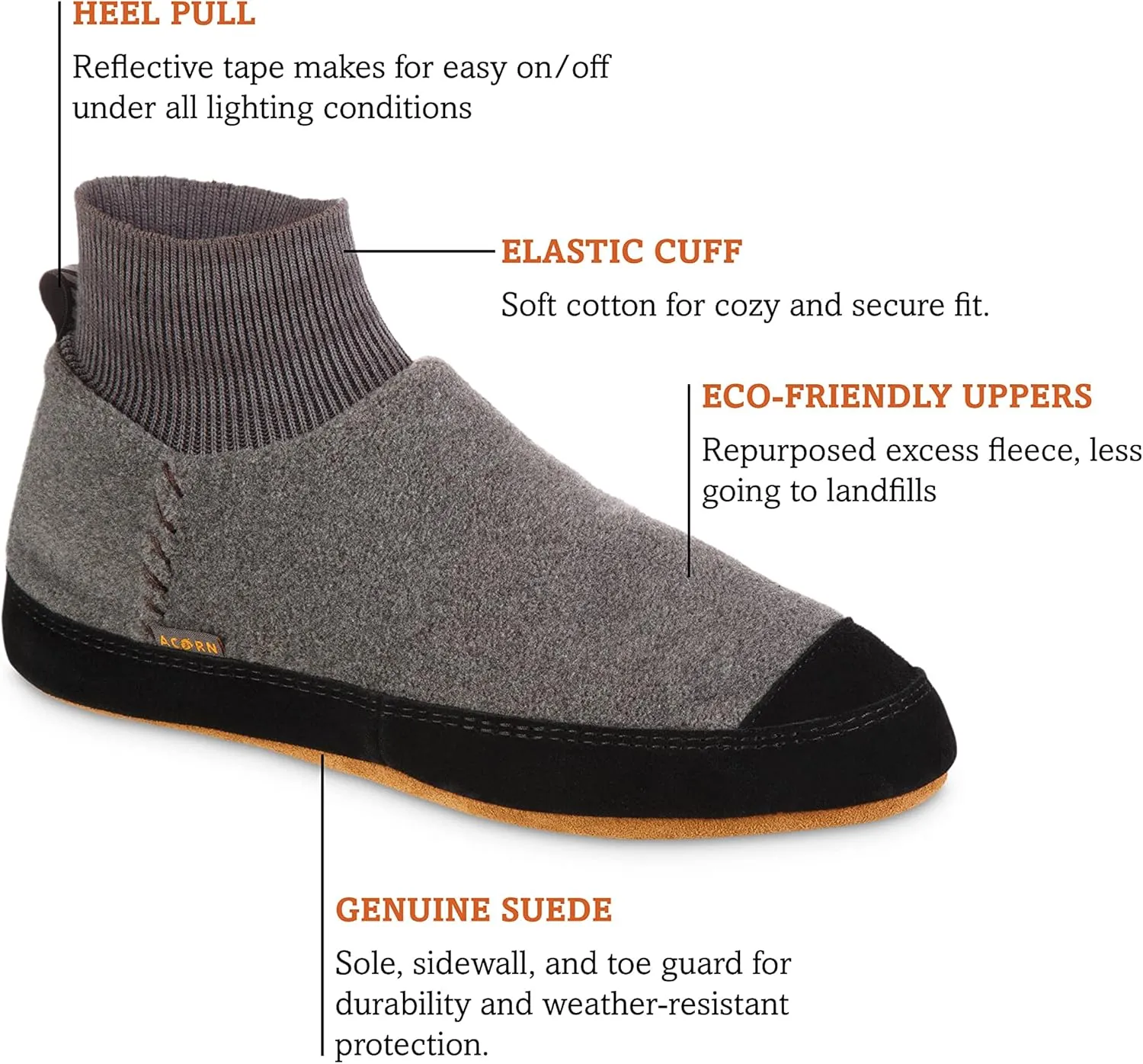 Acorn Unisex-Adult Polar Pair Ankle Fleece Slipper Sock