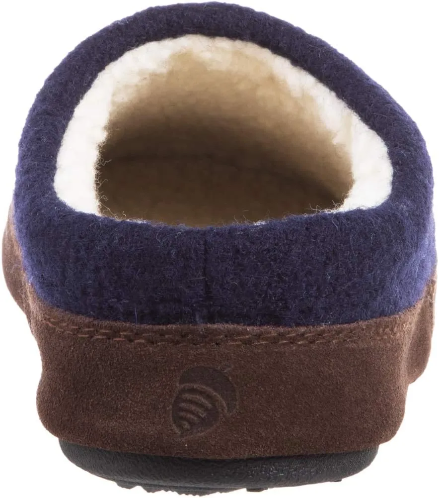 Acorn Womens Slipper with Berber Lining, Suede Siding and Durable Non-Slip Indoor/Outdoor Sole