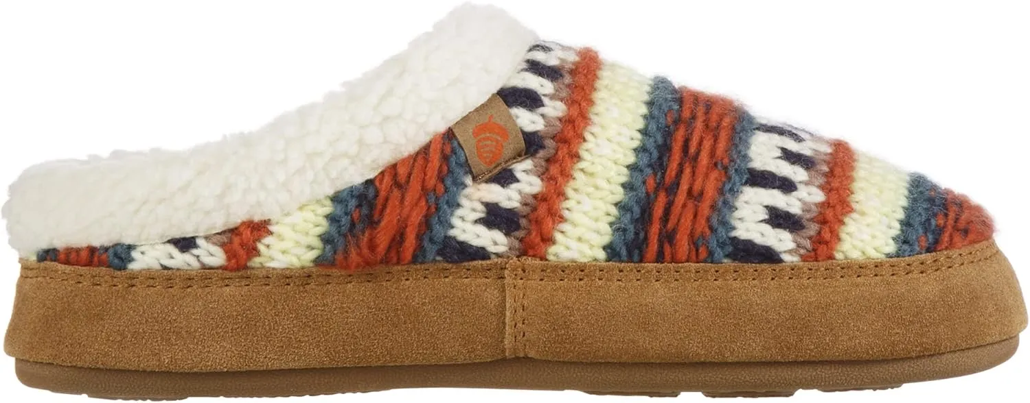 Acorn Womens Slipper with Berber Lining, Suede Siding and Durable Non-Slip Indoor/Outdoor Sole