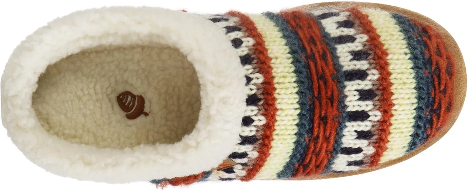 Acorn Womens Slipper with Berber Lining, Suede Siding and Durable Non-Slip Indoor/Outdoor Sole
