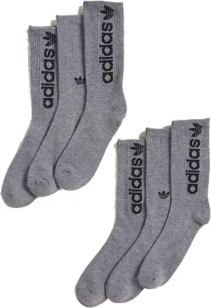 adidas Mens 6 Pack Athletic Crew Socks (Shoe: 6-13)