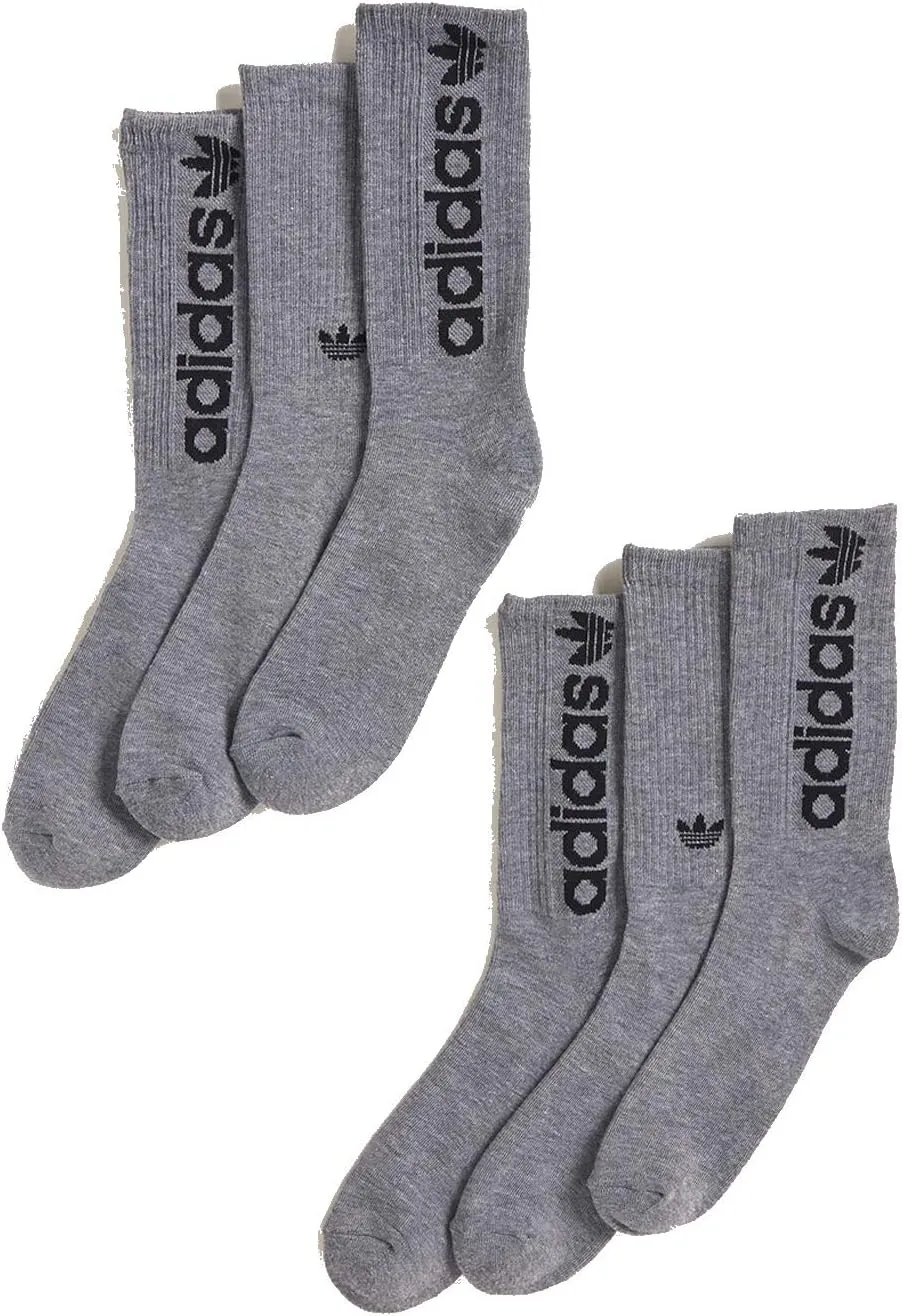 adidas Mens 6 Pack Athletic Crew Socks (Shoe: 6-13)