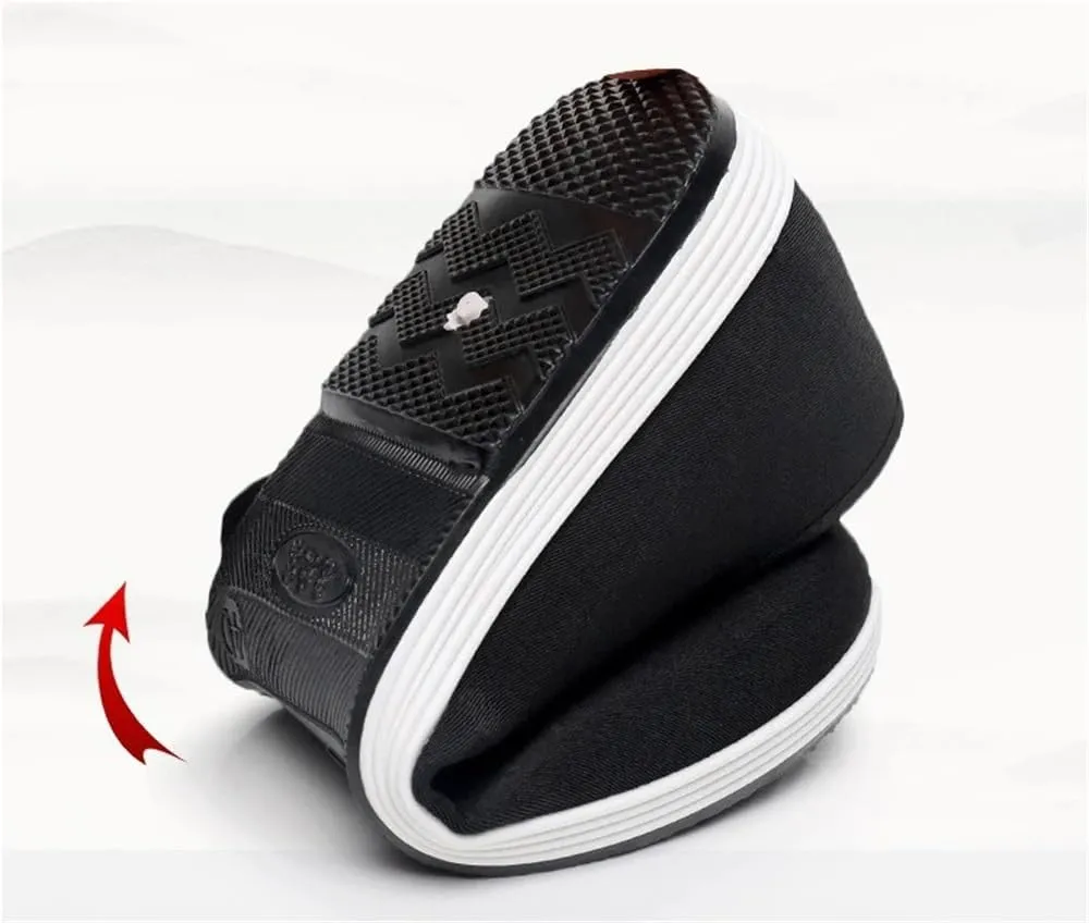 Adult Unisex Breathable Cloth Shoes Black Casual Flat Canvas Shoes