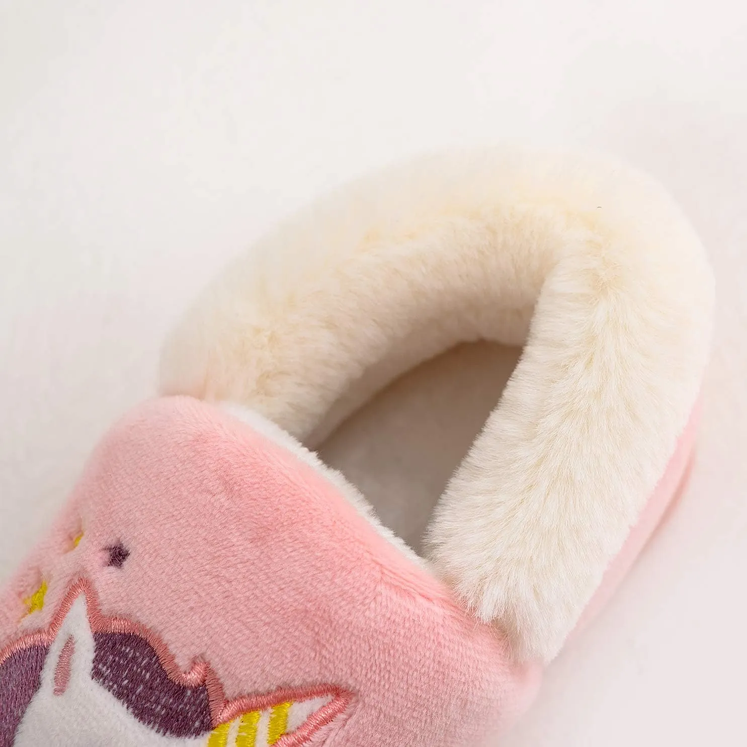 Ainikas Toddler Boys Girls Slippers Fluffy Little Kids House Slippers Warm Fur Cute Animal Home Slipper