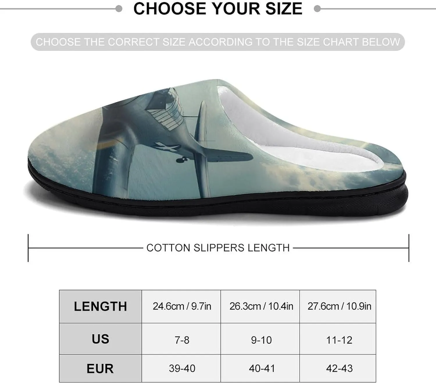 Airplane Aviation Slippers for Women Warm House Shoes Home Slippers Bedroom Shoes for Women Mom Ladies