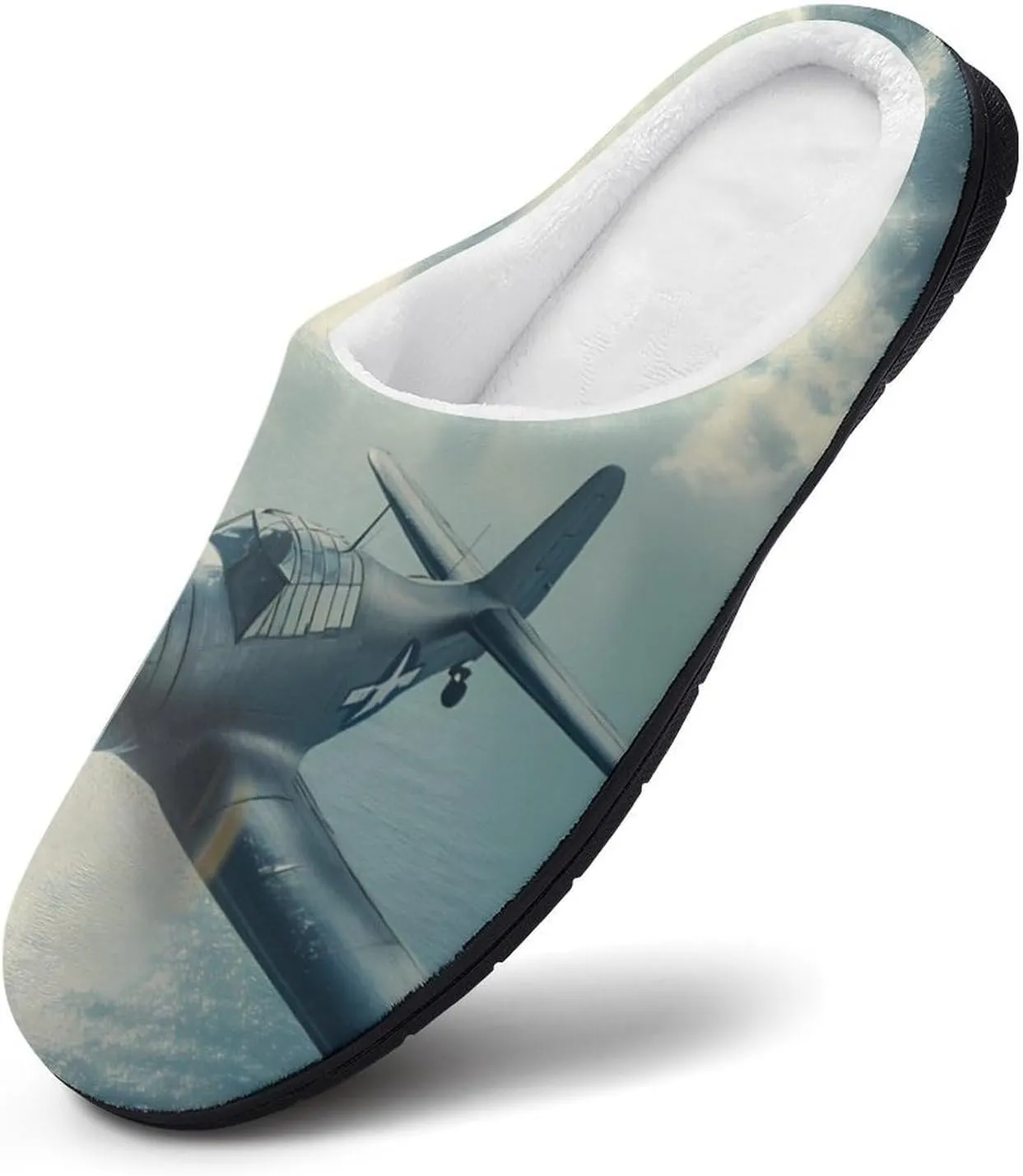 Airplane Aviation Slippers for Women Warm House Shoes Home Slippers Bedroom Shoes for Women Mom Ladies