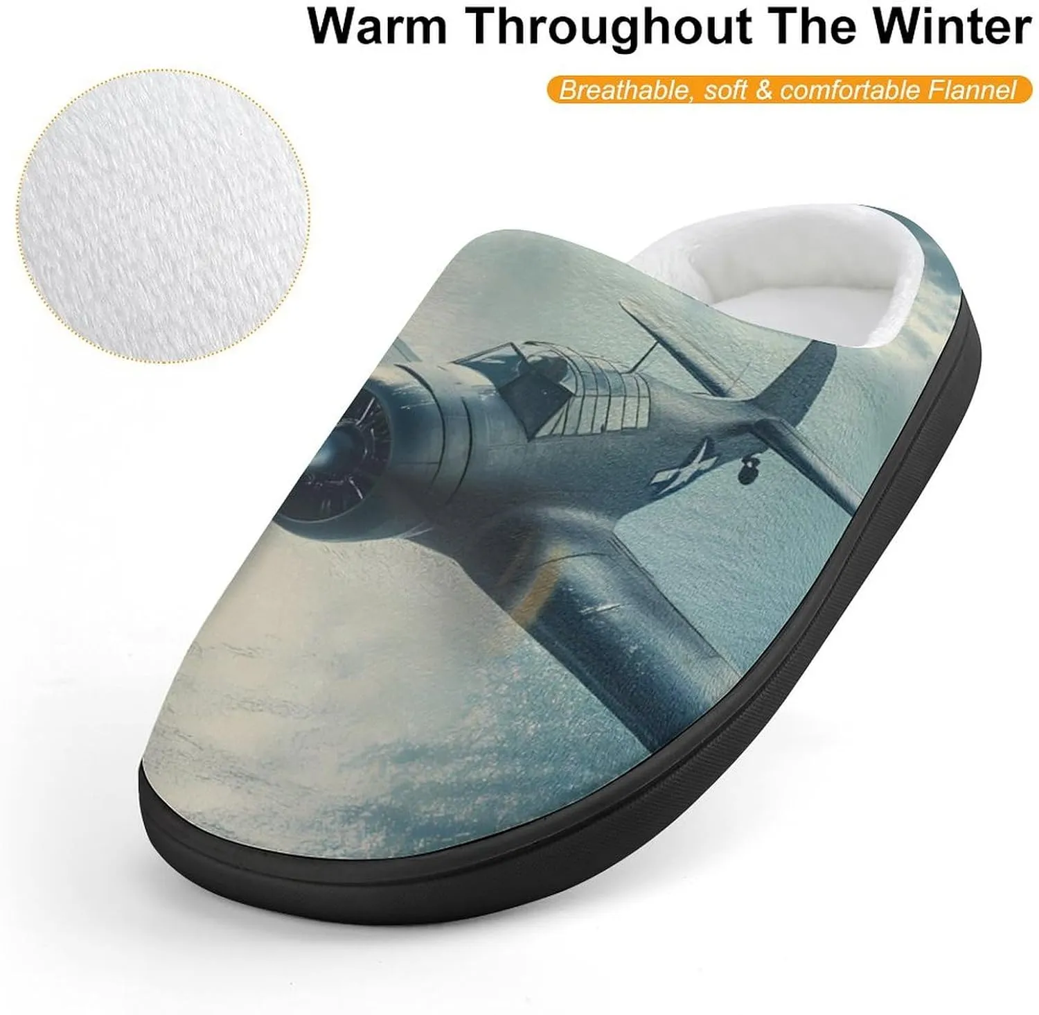 Airplane Aviation Slippers Non-slip House Slippers Home Shoes Indoor Outdoor Slippers For Girls Boys