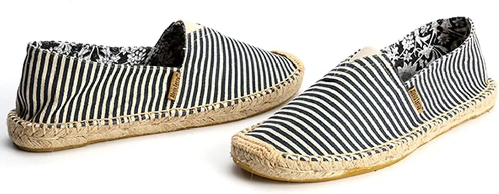 Alexis Leroy Women's Summer Stripe Canvas Flat Espadrilles