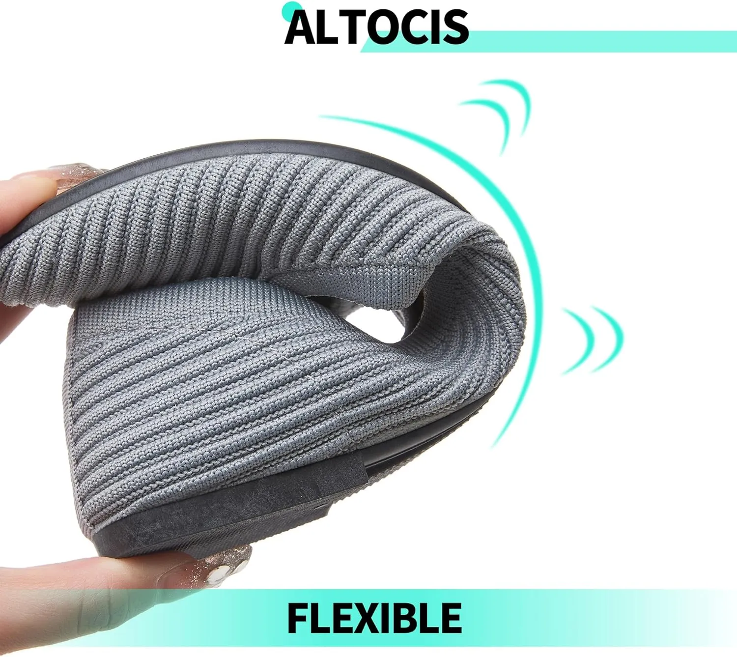 ALTOCIS Womens Knit Ballet Flats Ladies Comfortable Pointed-Toe Dressy Shoes Casual Soft Flat Shoes Ballerina Walking Flats Shoes