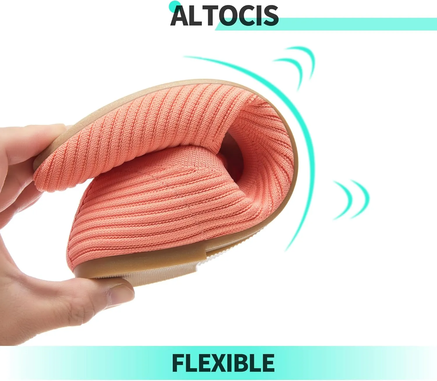 ALTOCIS Womens Knit Ballet Flats Ladies Comfortable Pointed-Toe Dressy Shoes Casual Soft Flat Shoes Ballerina Walking Flats Shoes