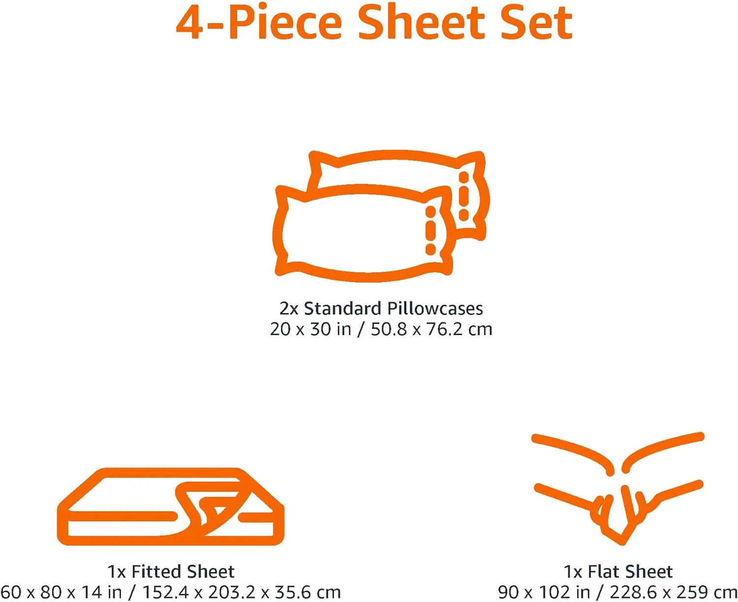 Amazon Basics 4 Piece Bed Sheet Set, 100% Cotton Jersey, Includes Super Soft, Flat and Fitted Sheets, Pillowcase, Queen, Black, Solid