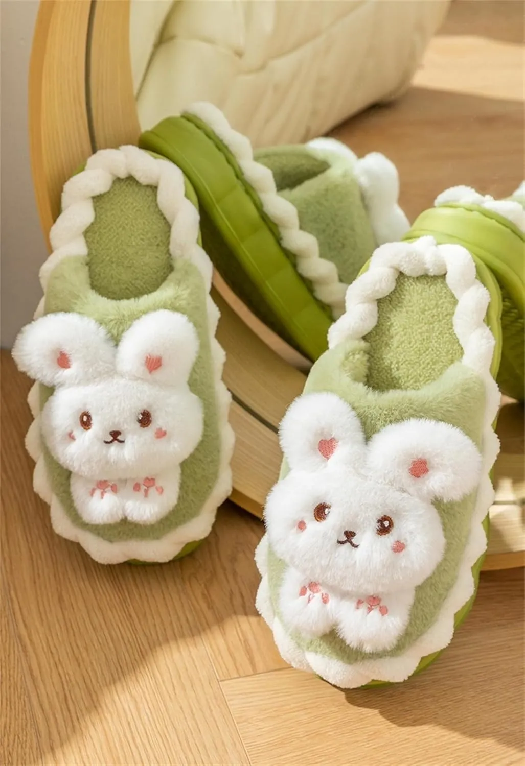 Animal Slippers for Women Cute Bunny Slippers Funny slipper Warm Plush Winter House Cotton Slippers