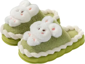 Animal Slippers for Women Cute Bunny Slippers Funny slipper Warm Plush Winter House Cotton Slippers