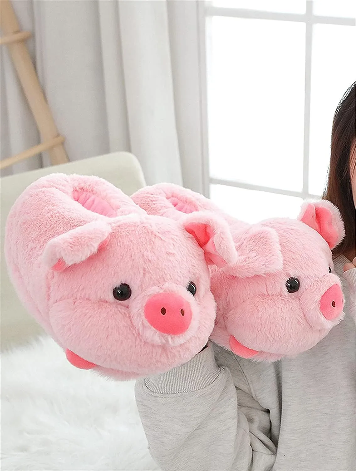 Animal Slippers - Hamster, Pig, Duck & Sheep Shoes - Winter Warm Cotton Anti-Skid Slippers