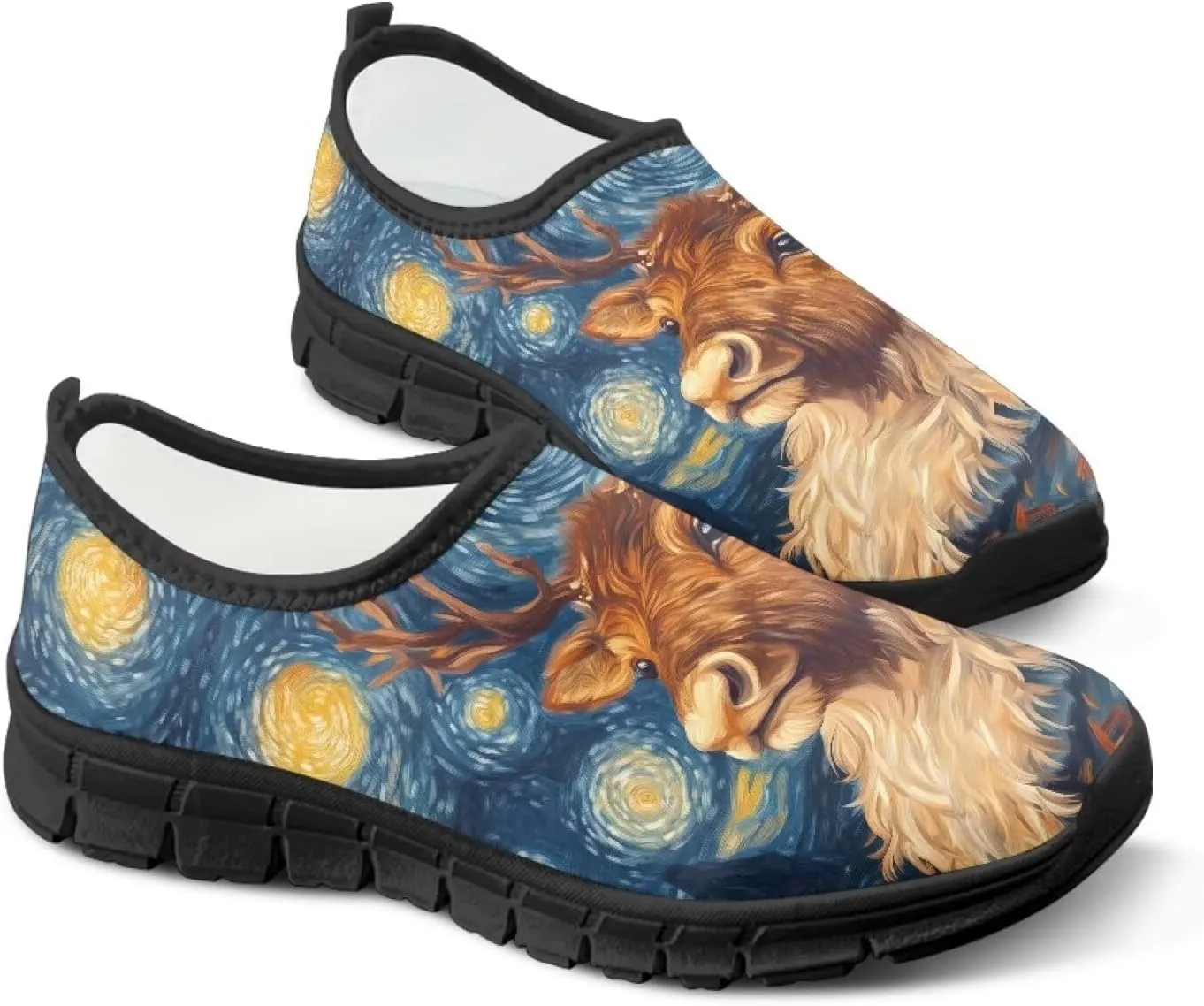 Animals Sneaker for Women Casual Low Top Lightweight Loafer Slip On Breathable Walking Sneaker for Women US 5.5-11.5