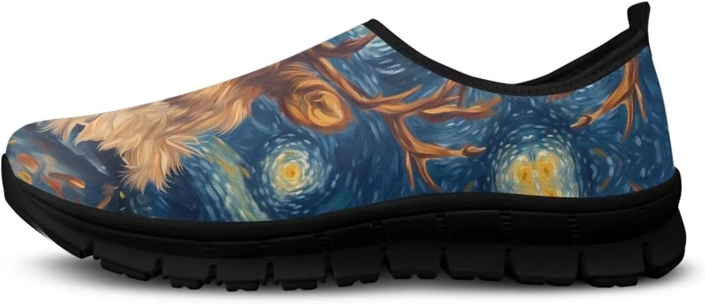 Animals Sneaker for Women Casual Low Top Lightweight Loafer Slip On Breathable Walking Sneaker for Women US 5.5-11.5