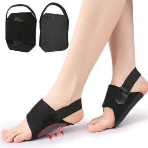 Arch Support Compression Sleeves for Flat Feet, Upgrade Adjustable Arch Support Compression Bands Sleeves with Gel Pad, Non-Slip Orthotic Arch Wraps for Fallen Arch, Arch Pain