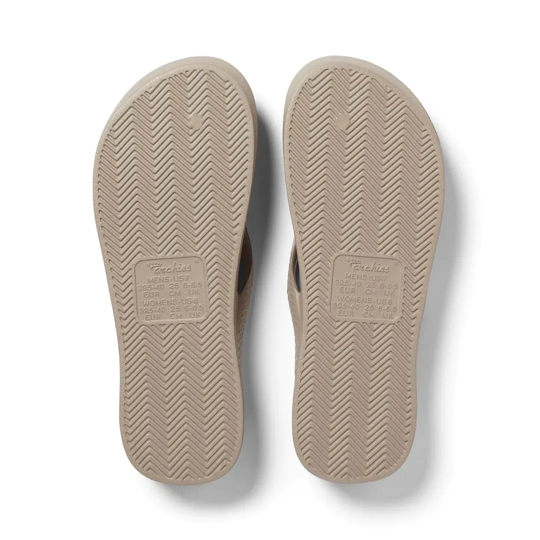 Archies: Arch Support Thongs - Crystal Taupe