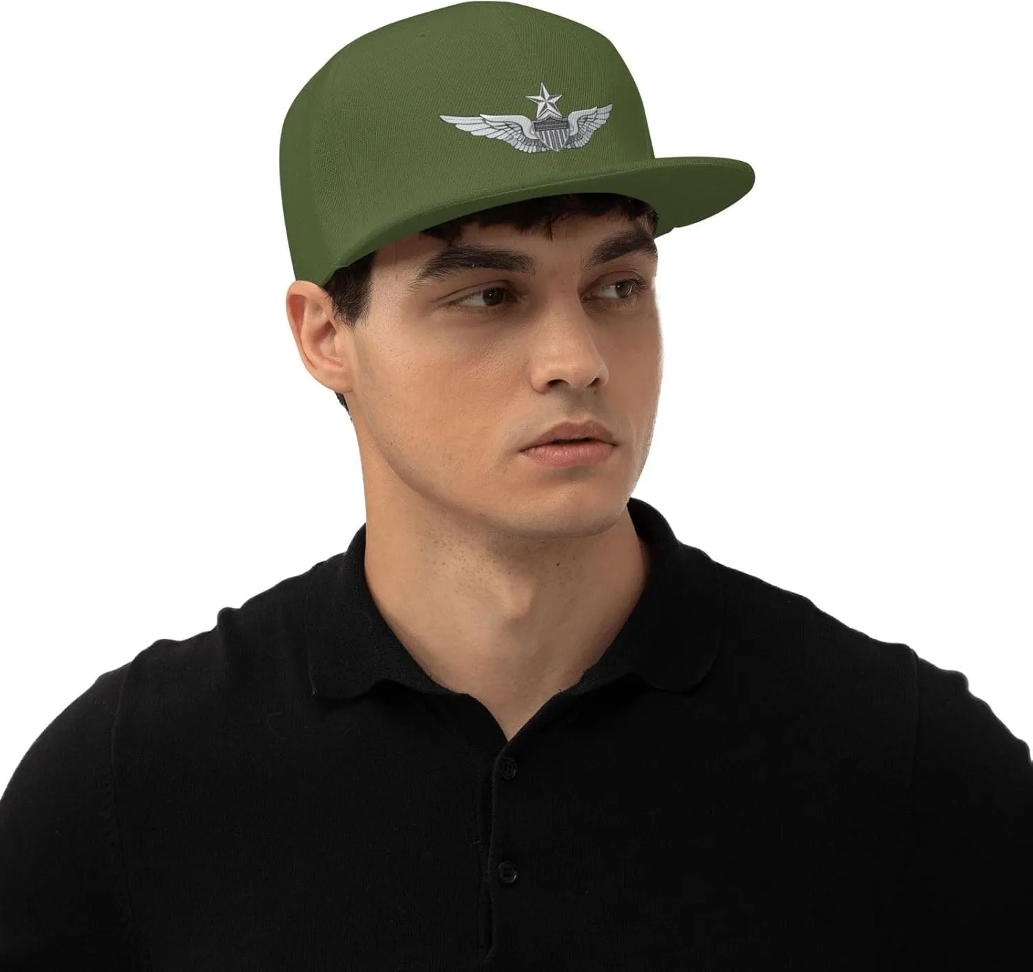 Army Senior Aviator Wing Baseball Cap Unisex Flat Brim Hat