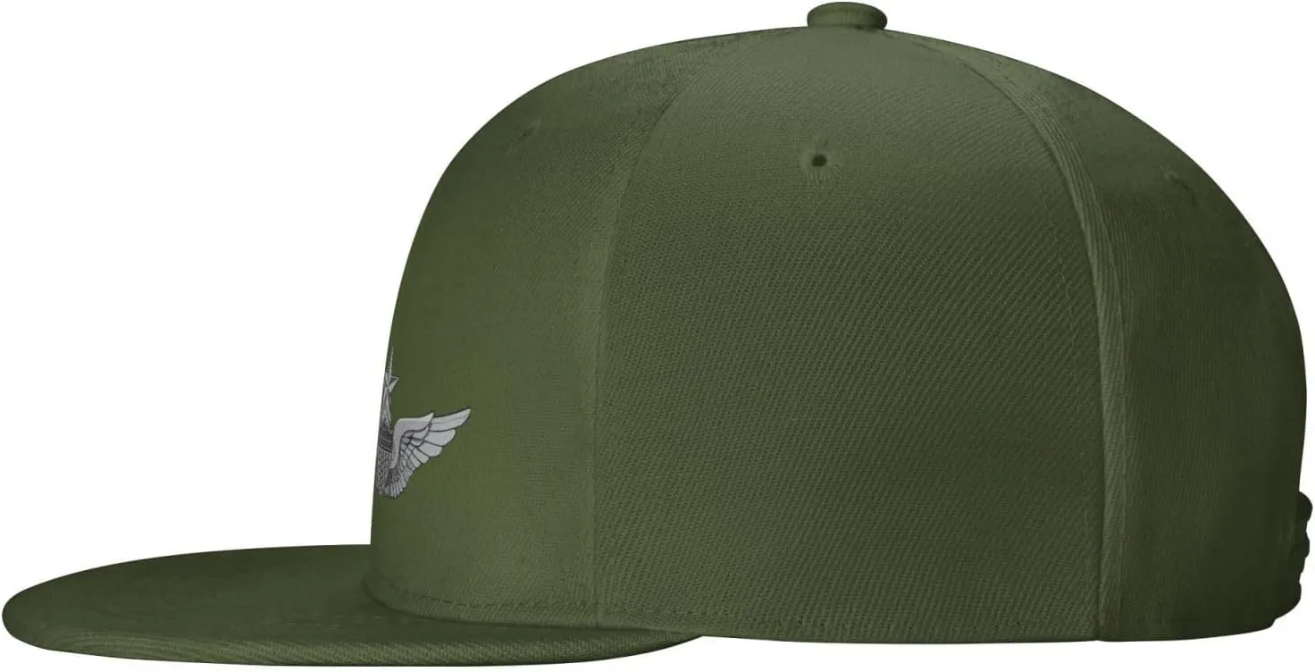 Army Senior Aviator Wing Baseball Cap Unisex Flat Brim Hat