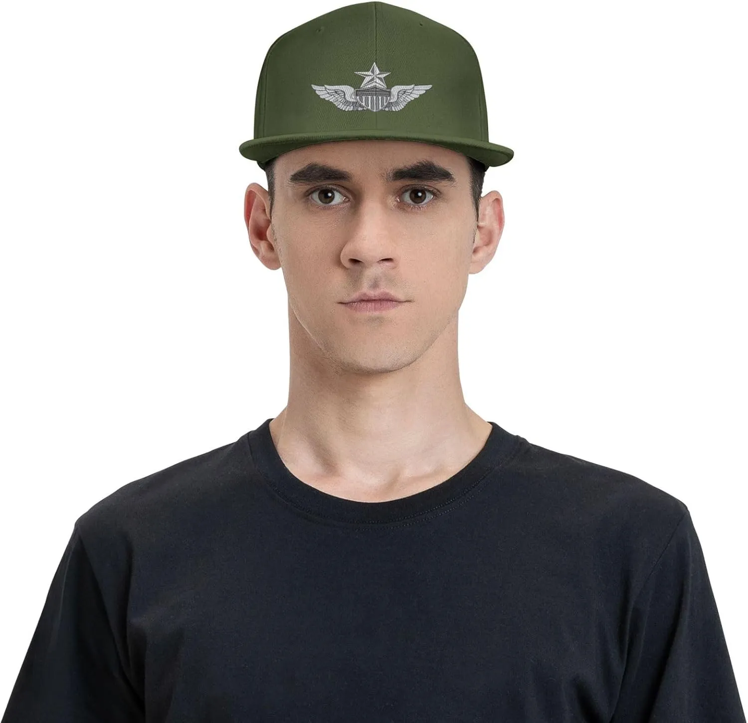 Army Senior Aviator Wing Baseball Cap Unisex Flat Brim Hat