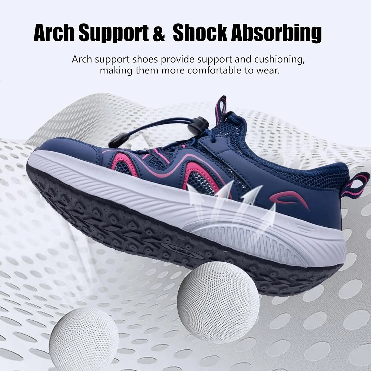 Artlea Wide Toe Box Shoes Women Walking Shoes Arch Support Plantar Fasciitis Orthotic Sneakers Slip On Running Tennis Shoes