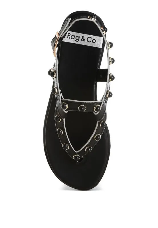 Avens Pearl Rivet Studded Flats