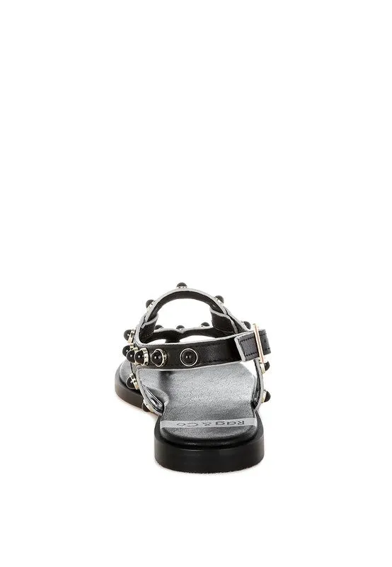 Avens Pearl Rivet Studded Flats