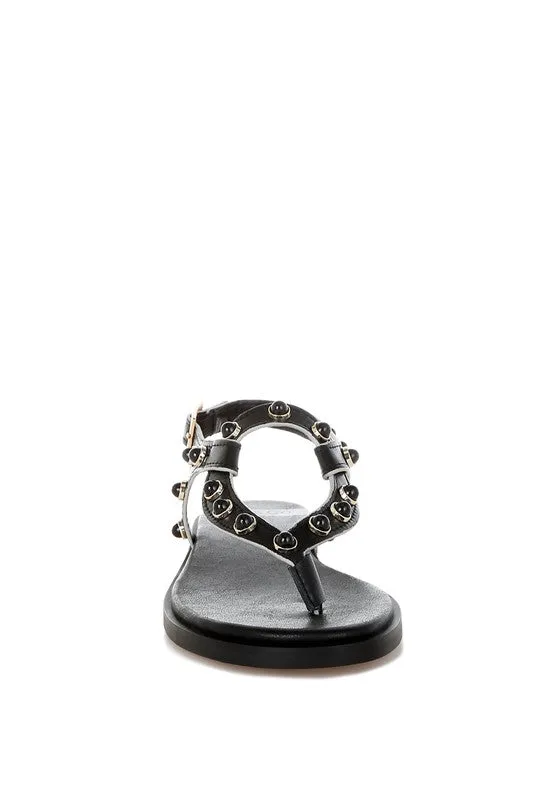 Avens Pearl Rivet Studded Flats