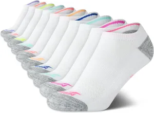 Avia Girls' Socks - 10 Pack Athletic Low Cut No Show Cushioned Liners