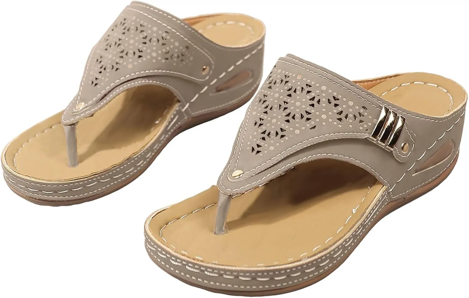 Avylays Orthopedic Sandals for Women,Breathable Mesh Sports Sandals With Non-Slip Sole,Wedge Heel Thick-Soled Sandals