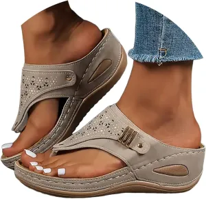 Avylays Orthopedic Sandals for Women,Breathable Mesh Sports Sandals With Non-Slip Sole,Wedge Heel Thick-Soled Sandals