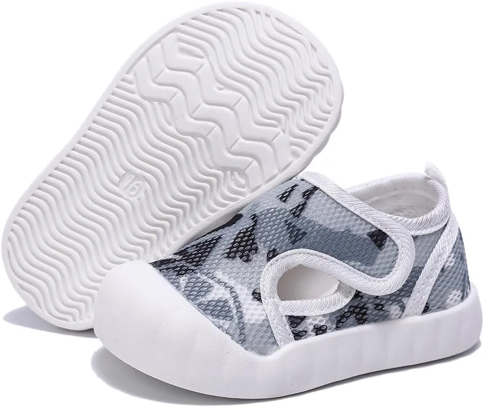 Baby Summer Sandals Breathable Mesh Rubber Sole Non-Slip Outdoor Shoes for Boys and Girls 9-30 Months