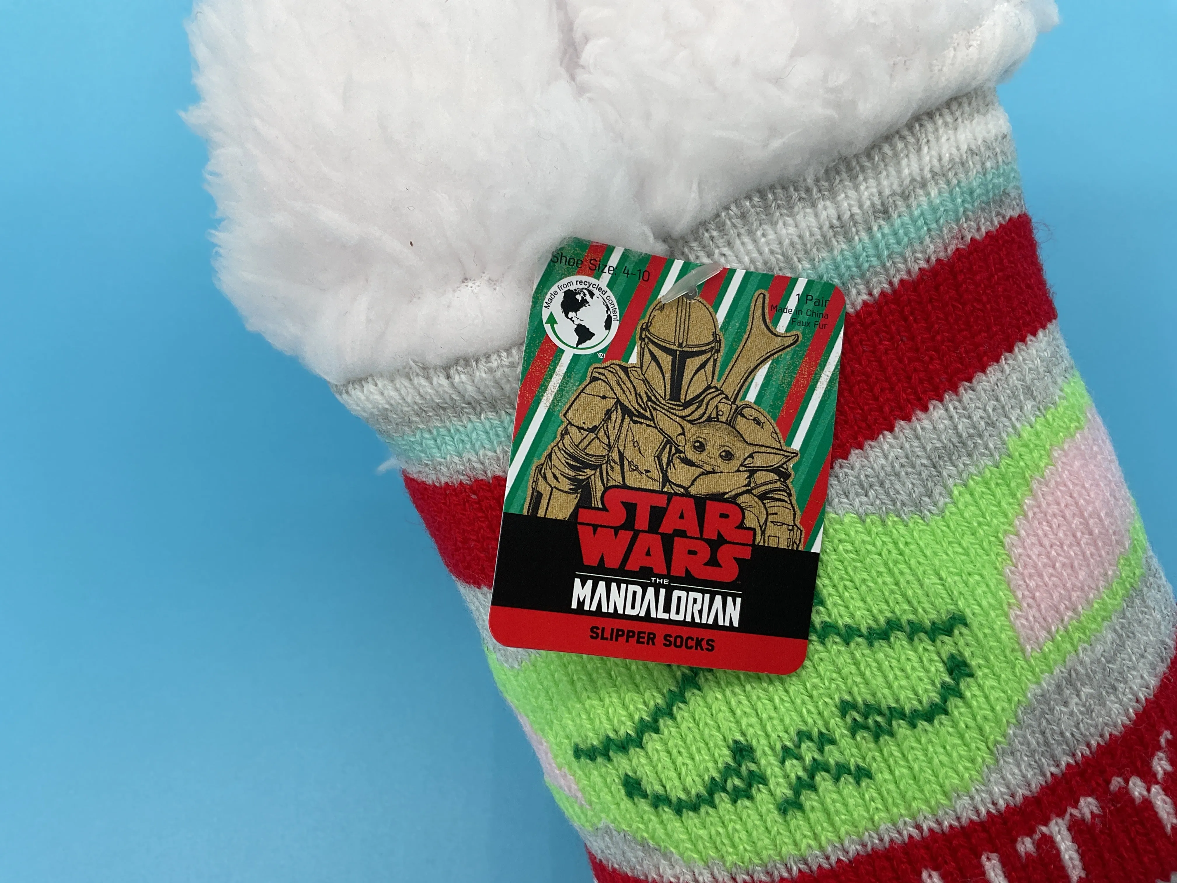 Baby Yoda Slipper Socks - Shoe Size 4-10
