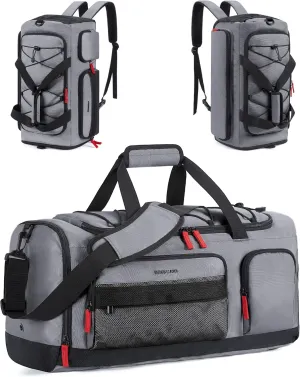 BAGSMART Gym Bag for Women & Men, 35L Sports Travel Duffel Bag with Shoe Laptop Compartment，Anti-Theft Carry On Weekend Bag for Airplane,Workout Overnight Backpack for Hiking,Dark Grey