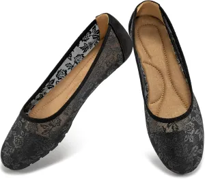 Ballet Flats for Women Shoes: Comfortable Breathable Lace Dressy Flats - Ladies Wedding Flat Casual Work Shoes