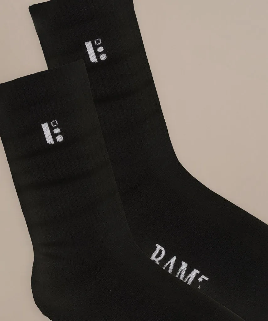 Bamboo Active Icon Socks (4 Pack) in Black by BAM